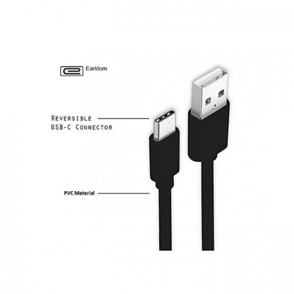 کابل گوشی MicroUSB الدرام مدل Ec066m طول 1 متر