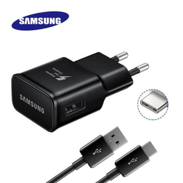 شارژر گوشی سامسونگ مدل S10 به‌ همراه کابل USB-C