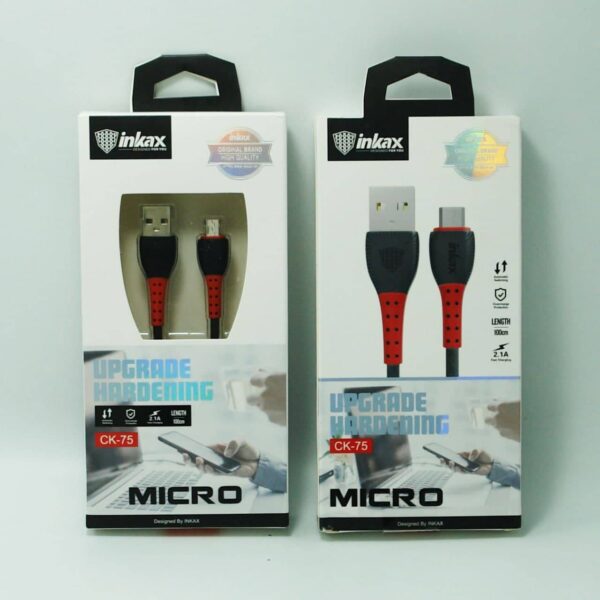 کابل گوشی MicroUSB فست Inkak مدل Ck75 طول 1 متر