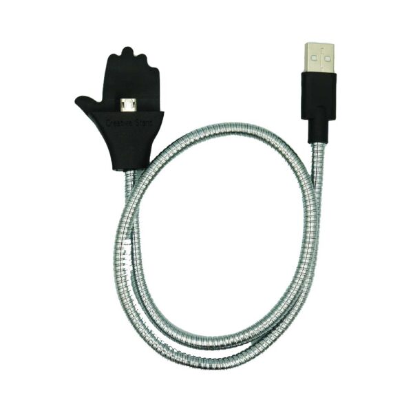 کابل گوشی Microusb مدل A8 استند دار فلزی