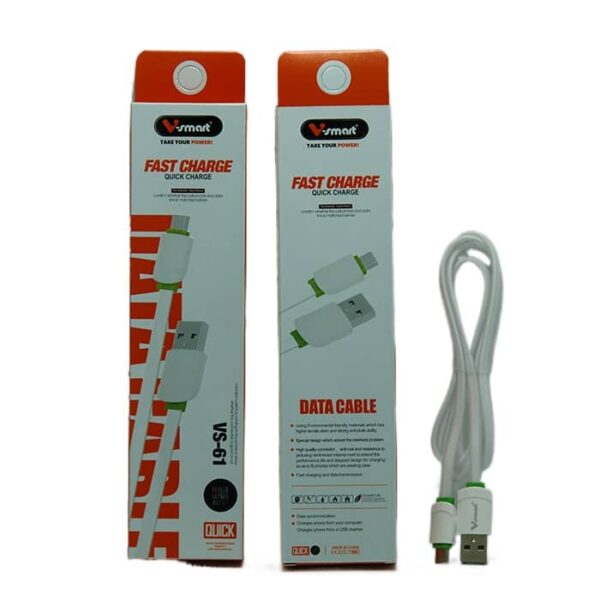 کابل گوشی MicroUSB وی اسمارت مدل VS61 طول 1 متر