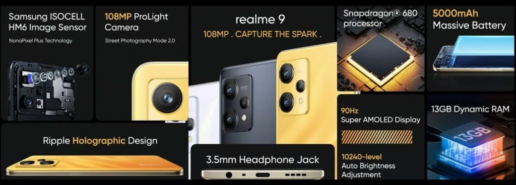 هایلایت های Realme 9 (4G).