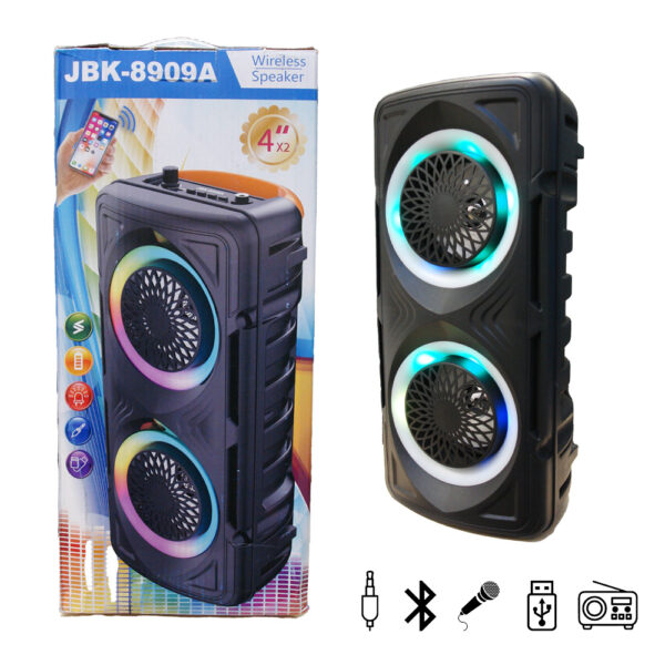 اسپیکر بلوتوث قابل حمل مدل JBK-8909 اینچ 8