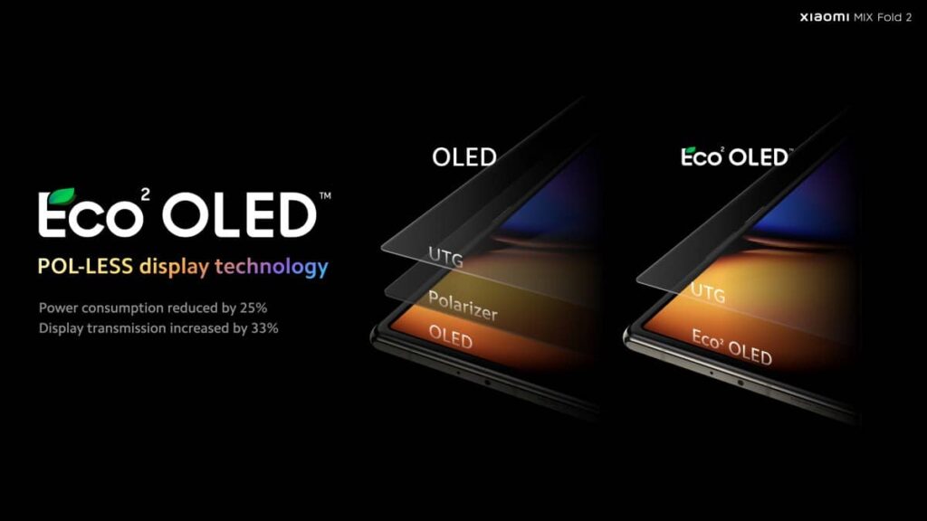 شیائومی میکس فولد 2 با طراحی شیک و اپتیک لایکا معرفی شد 371 eco oled xiaomi