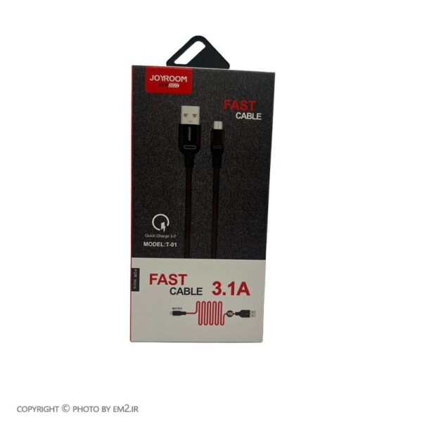 کابل گوشی MicroUSB جوی روم مدل T-01 فست 3.1A