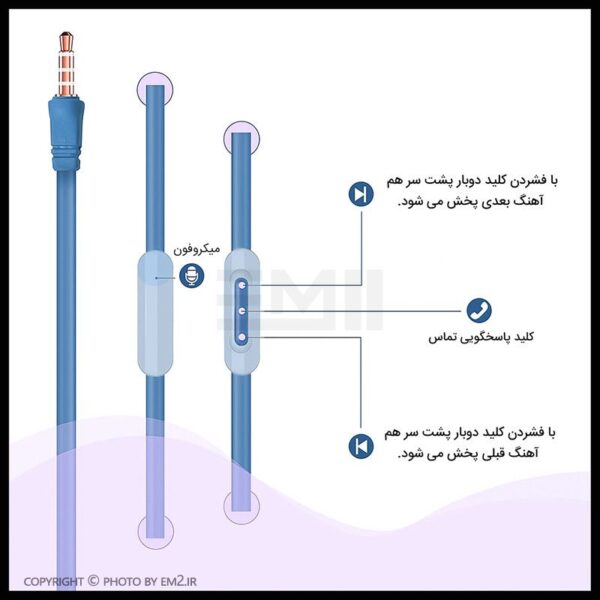 هندزفری KEEKA مدل KA-175 اورجینال