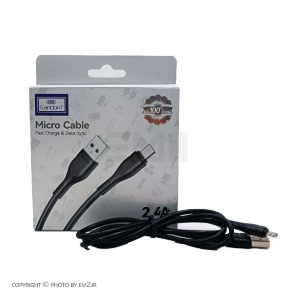 کابل گوشی MicroUSB یک متری ارلدام مدل EC164M