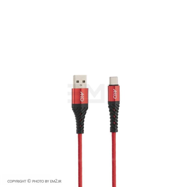 کابل پاوربانکی تایپ سی AKO مدل AC-14 طول 20 سانتی متر کیفیت عالی