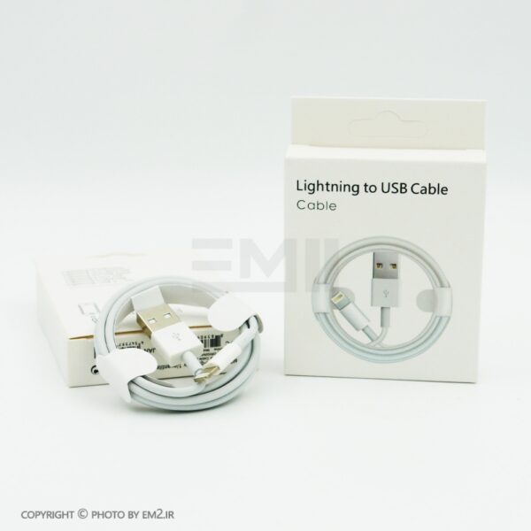 کابل آیفون پکدار سفید LIGHTING TO USB