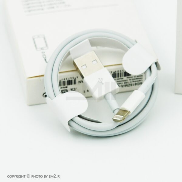 کابل آیفون پکدار سفید LIGHTING TO USB