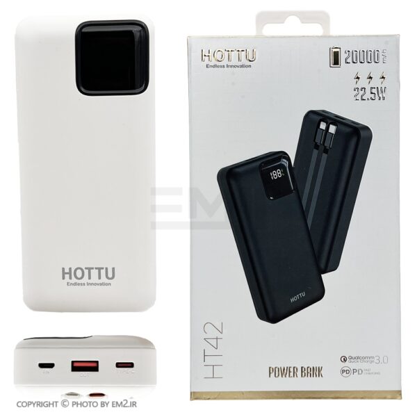 پاوربانک HOTTO دو پورت 20000 MAH اورجینال