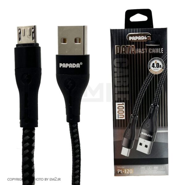 کابل MicroUSB مدل PL-120 | فست شارژ 4 آمپر با طراحی کنفی مقاوم