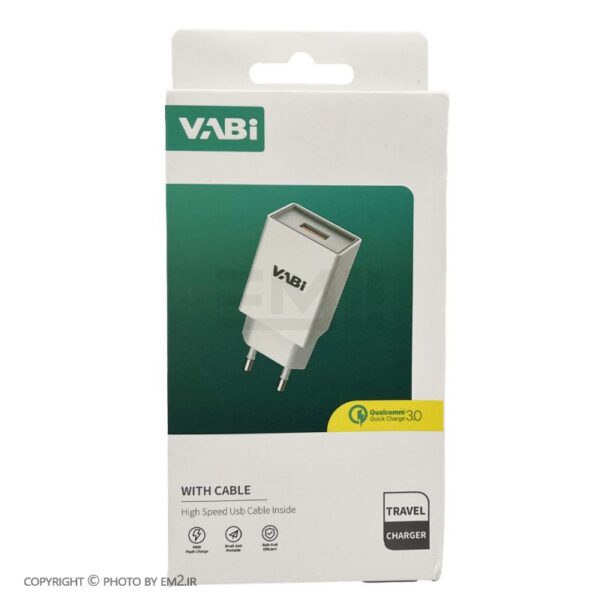 شارژر سریع 18 وات VABI مدل H39B | تکنولوژی Quick Charge 3.0