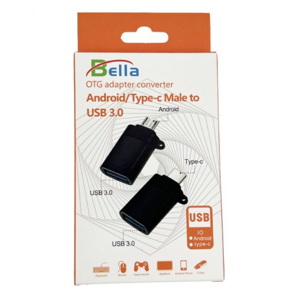 رابط OTG مدل BELLA TYPE-C پکدار USB 3