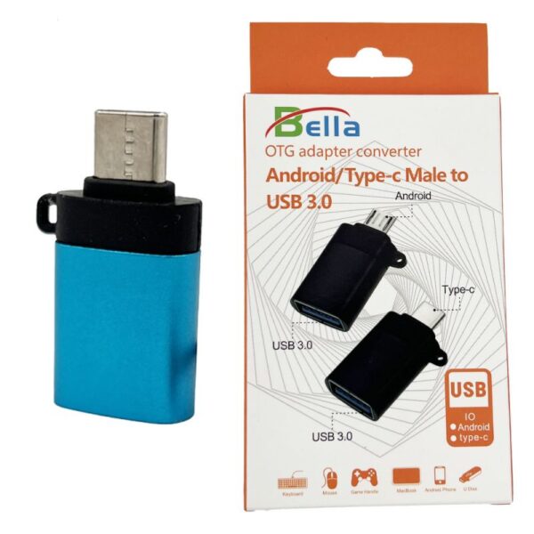 رابط OTG مدل BELLA TYPE-C پکدار USB 3