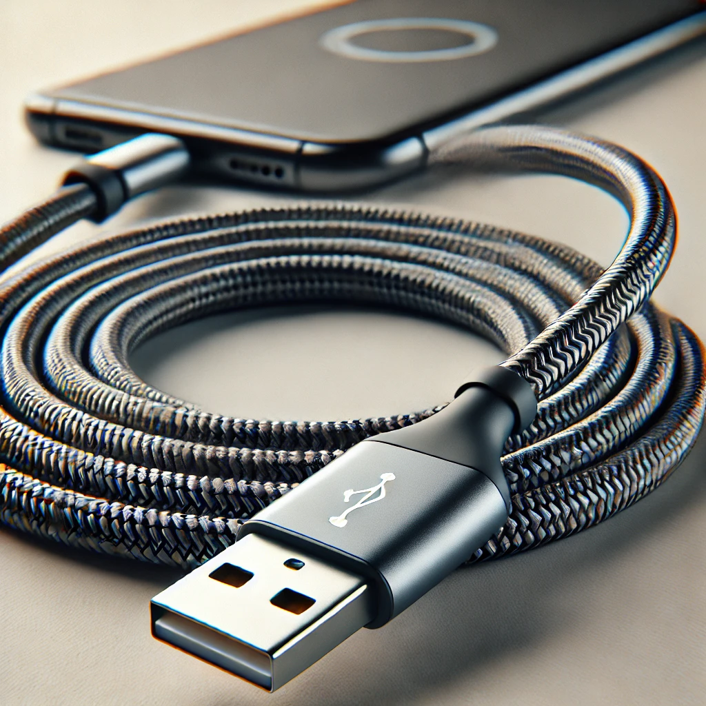 کابل شارژ USB-C با طراحی نایلونی مقاوم و ضد گره خوردگی