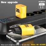 پورت‌های USB و TYPE-C شارژر MOXOM HC146PD