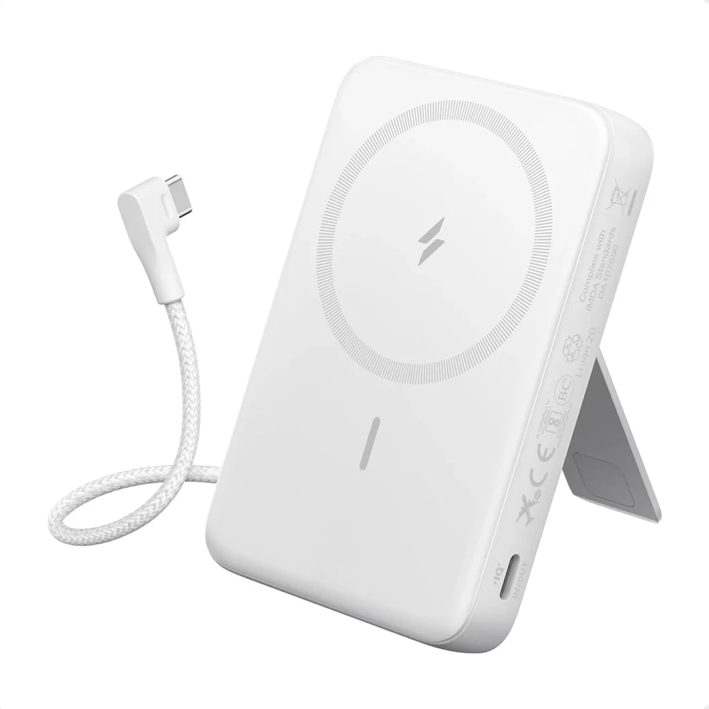 پاوربانک انکر مدل Zolo Magnetic A1685 ظرفیت 10000 میلی آمپر توان 30 وات