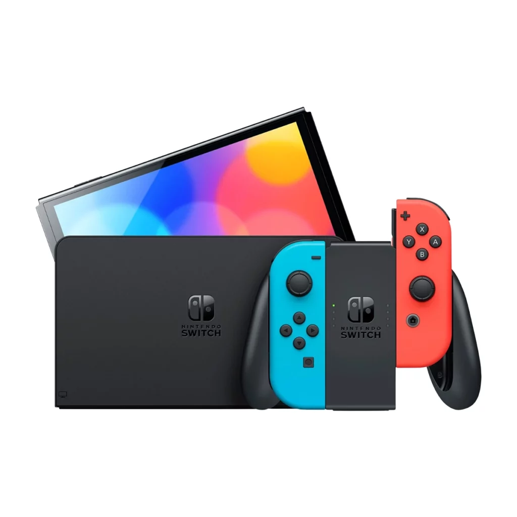 کنسول بازی نینتندو مدل Switch Neon Blue and Neon Red Joy Con OLED