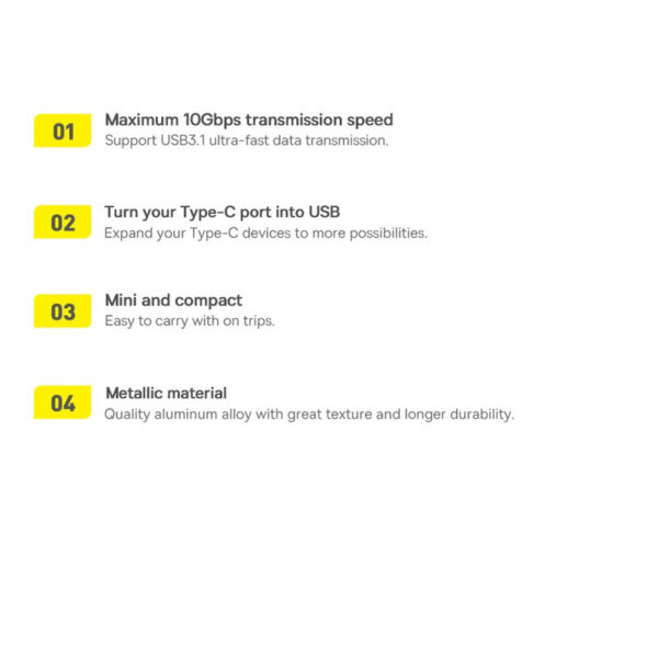 مبدل USB-C به USB3.1 باسئوس مدل Ingenuity Series Mini OTG Adaptor ZJJQ000001
