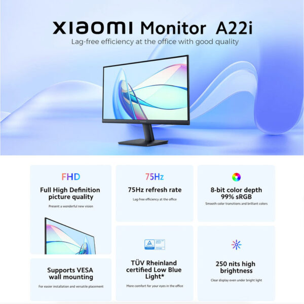 مانیتور شیائومی مدل A22i سایز 21.45 اینچ