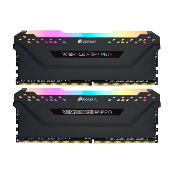 رم کامپیوتر DDR4 دو کاناله 3600 مگاهرتز CL18 کورسیر مدل Vengeance RGB PRO ظرفیت 32 گیگابایت