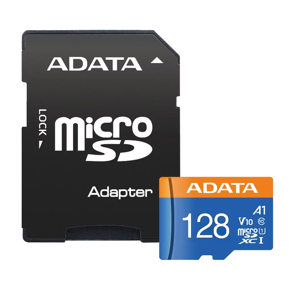 کارت حافظه microSDXC ای دیتا مدل Premier V10 A1 کلاس 10 استاندارد UHS I سرعت 100MBps ظرفیت 128 گیگابایت به همراه آداپتور