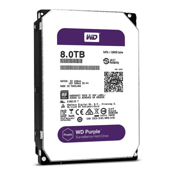 هارددیسک اینترنال وسترن دیجیتال مدل Purple WD82PURZ ظرفیت 8 ترابایت