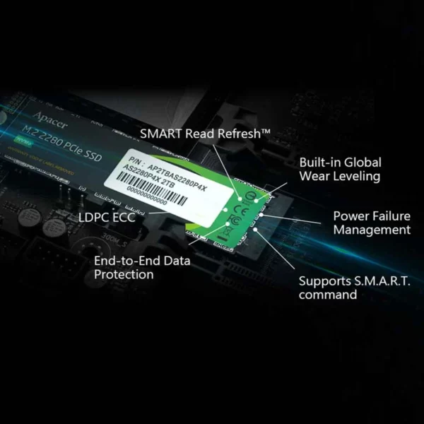 اس اس دی اینترنال اپیسر مدل AS2280P4X ظرفیت 256 گیگابایت