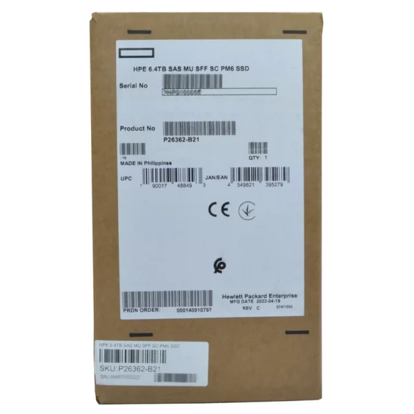 هارد اس اس دی اینترنال اچ پی ای مدل P26362-B21 SAS 24G ظرفیت 6.4 ترابایت