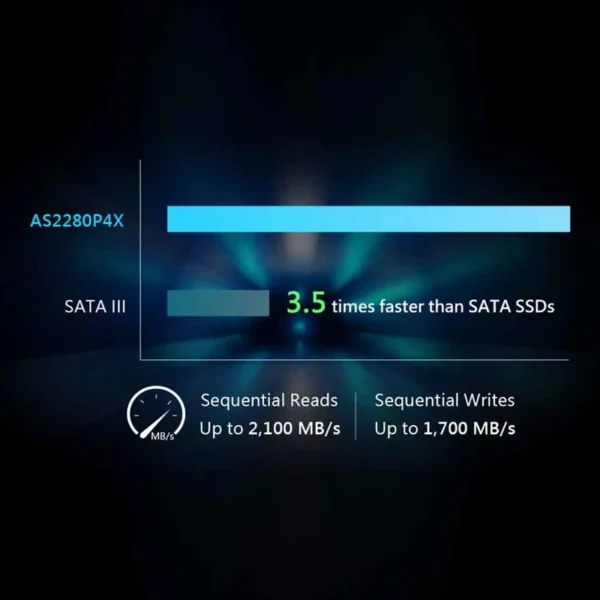 اس اس دی اینترنال اپیسر مدل AS2280P4X ظرفیت 256 گیگابایت
