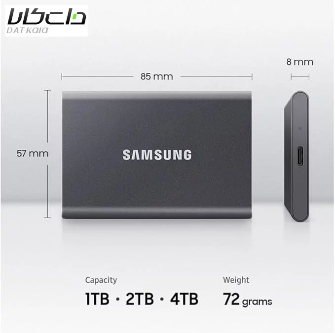 هارد اس اس دی اکسترنال سامسونگ مدل Portable T7 ظرفیت 4 ترابایت 6 Portable T7