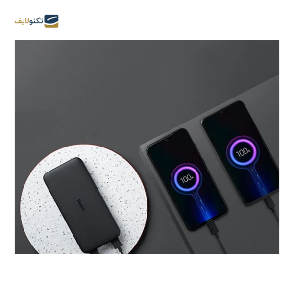 پاور بانک شیائومی 20000 میلی آمپرساعت مدل Redmi PB200LZM به همراه کابل تبدیل microUSB
