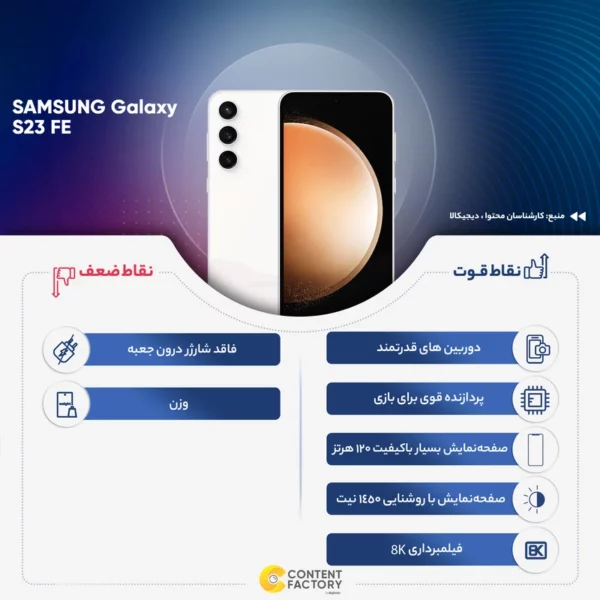 گوشی موبايل سامسونگ مدل Galaxy S23 FE 5G ظرفیت 256 گیگابایت رم 8 گیگابایت - ویتنام