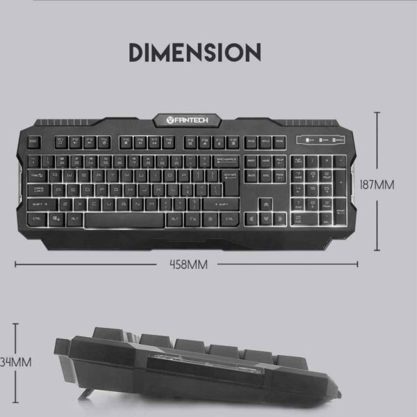کیبورد باسیم گیمینگ فنتک مدل HUNTER PRO K511