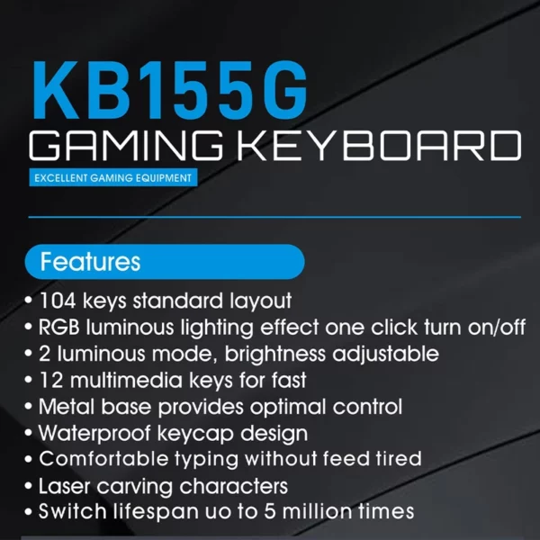 کیبورد کینگ استار مدل KB155G مخصوص بازی