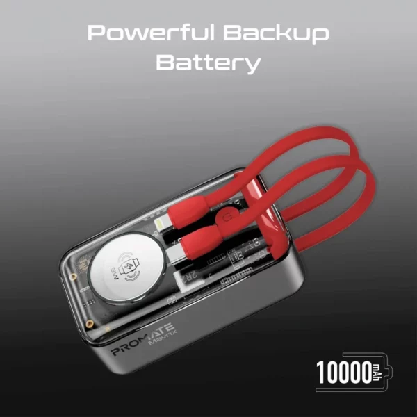 پاوربانک پرومیت مدل MAVRIX ظرفیت 10000 میلی آمپرساعت