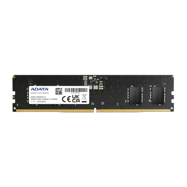 رم کامپیوتر DDR5 تک کاناله 4800 مگاهرتز CL40 ای دیتا مدل AD5U48008G-S ظرفیت 8 گیگابایت