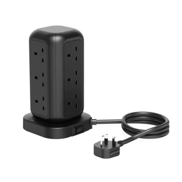چندراهی برق پاورولوجی مدل 12 AC Sockets GaN Tower Hub PWCUQC025BK