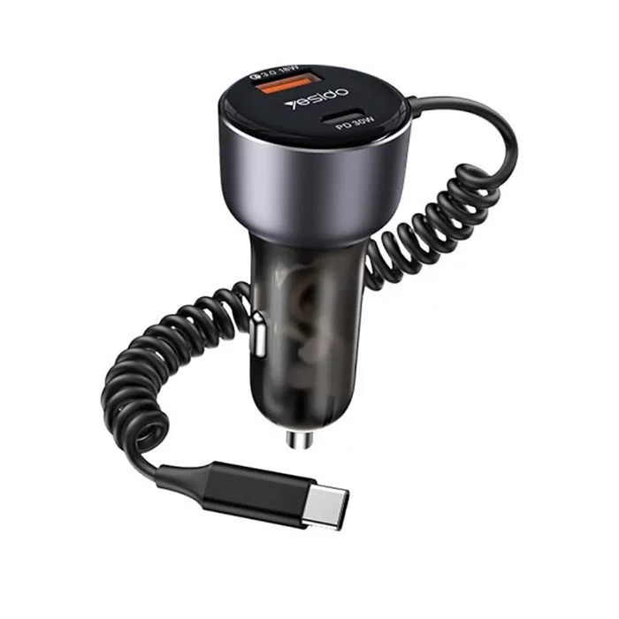 شارژر فندکی یسیدو 60 وات مدل Y56 به همراه کابل تایپ سی 3 شارژر فندکی یسیدو 60 وات مدل Y56 به همراه کابل تایپ سی