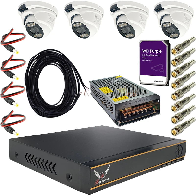 پک دوربین مداربسته رایمون مدل 5 مگاپیکسل کد RP-5MP-MS4C06 7 پک دوربین مداربسته رایمون مدل 5 مگاپیکسل کد RP-5MP-MS4C06