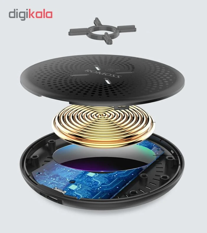 شارژر بی سیم روموس مدل wf02 5 شارژر بی سیم روموس مدل wf02