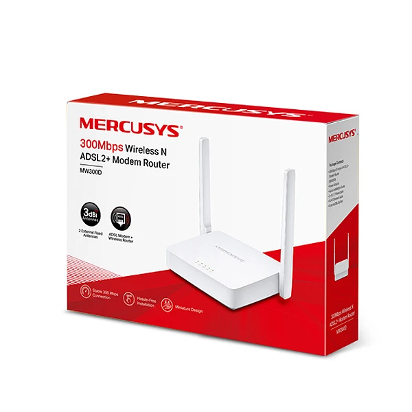 مودم روتر ADSL 2 بی سیم مرکوسیس مدل MW-300D 7 مودم روتر ADSL 2 بی سیم مرکوسیس مدل MW-300D