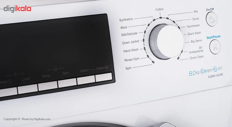 ماشین لباسشویی هایسنس 8 کیلویی مدل WFH8012D 7 ماشین لباسشویی هایسنس 8 کیلویی مدل WFH8012D