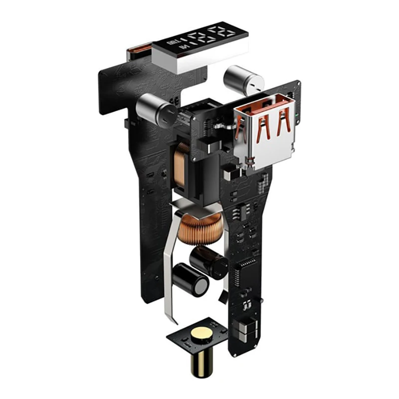 شارژر فندکی باسئوس مدل Superme Digital Display 100w 4 شارژر فندکی باسئوس مدل Superme Digital Display 100w