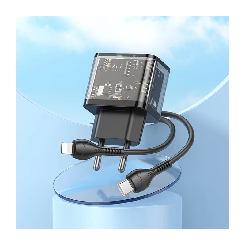 شارژر دیواری هوکو 20 وات مدل N34 PD به همراه کابل لایتنینگ 4 شارژر دیواری هوکو 20 وات مدل N34 PD به همراه کابل لایتنینگ