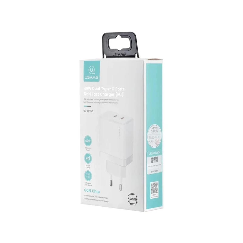 شارژر دیواری یوسمز مدل US-CC172 توان 40 وات 4 شارژر دیواری یوسمز مدل US-CC172 توان 40 وات