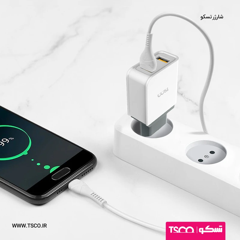 شارژر دیواری تسکو مدل TTC 54 6 شارژر دیواری تسکو مدل TTC 54
