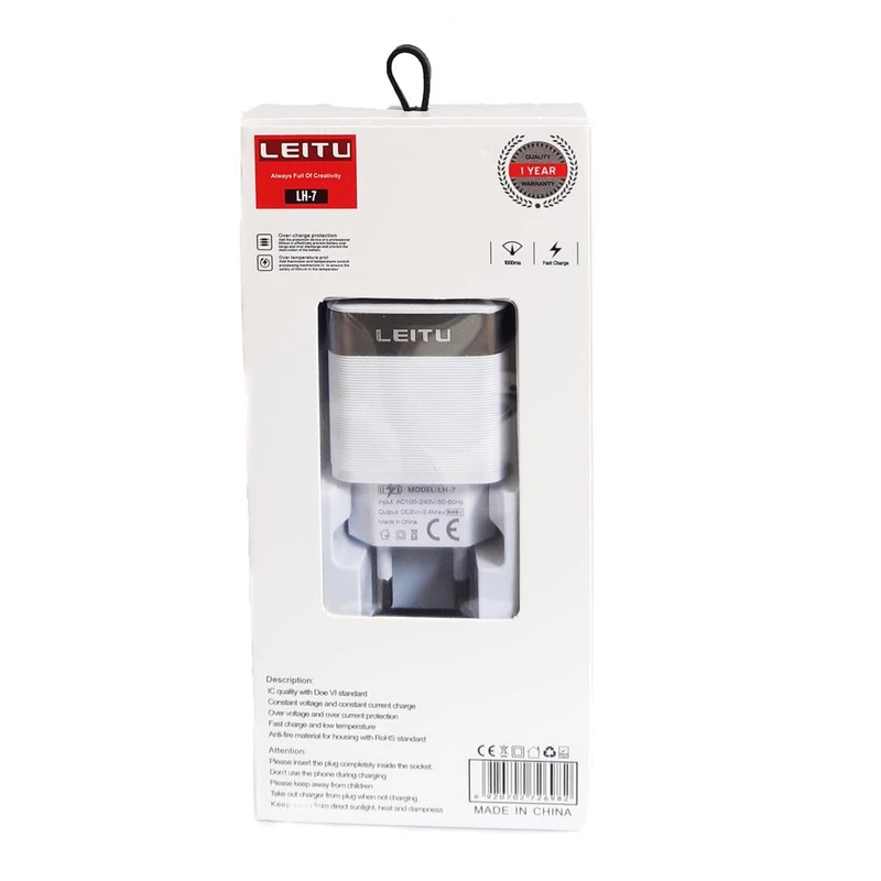 شارژر دیواری لیتو مدل LH-8 به همراه کابل MicroUSB 4 شارژر دیواری لیتو مدل LH-8 به همراه کابل MicroUSB