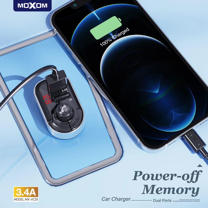 شارژر فندکی موکسوم مدل MX-VC25 5 شارژر فندکی موکسوم مدل MX-VC25